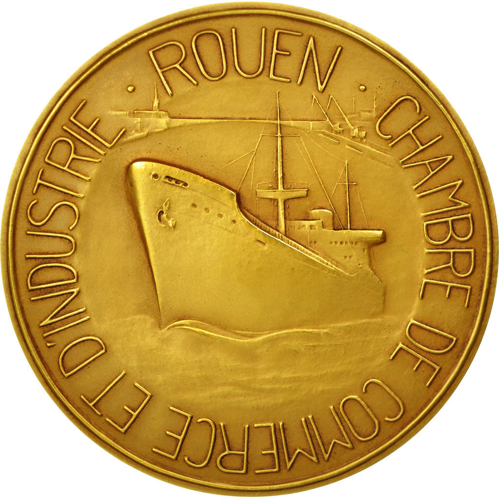 Francia, medaglia, Chambre de Commerce et d'Industrie de Rouen, Coeffin, SPL
