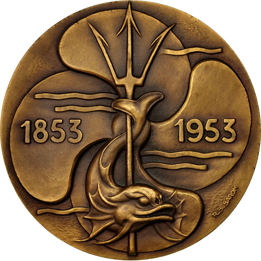 France, Medal, Compagnie des bateaux à vapeur du Nord, 1953, Baron, MS(65-70)