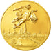 Francia, medalla, Aéroport de Rouen, Vallée de Seine, 1991, FDC, Oro vermeil