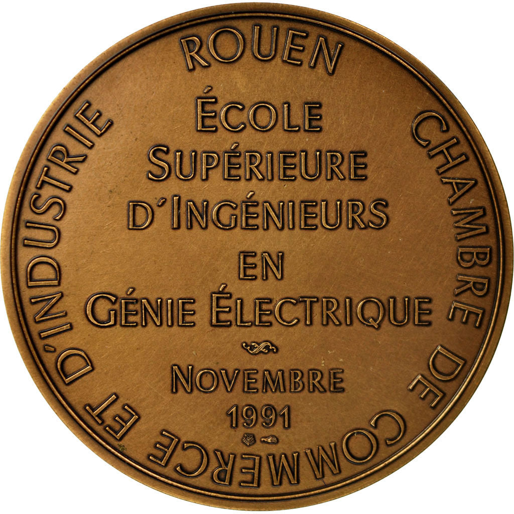 Francia, medalla, Ecole Supérieure de Génie Electrique, Rouen, 1991, Coeffin