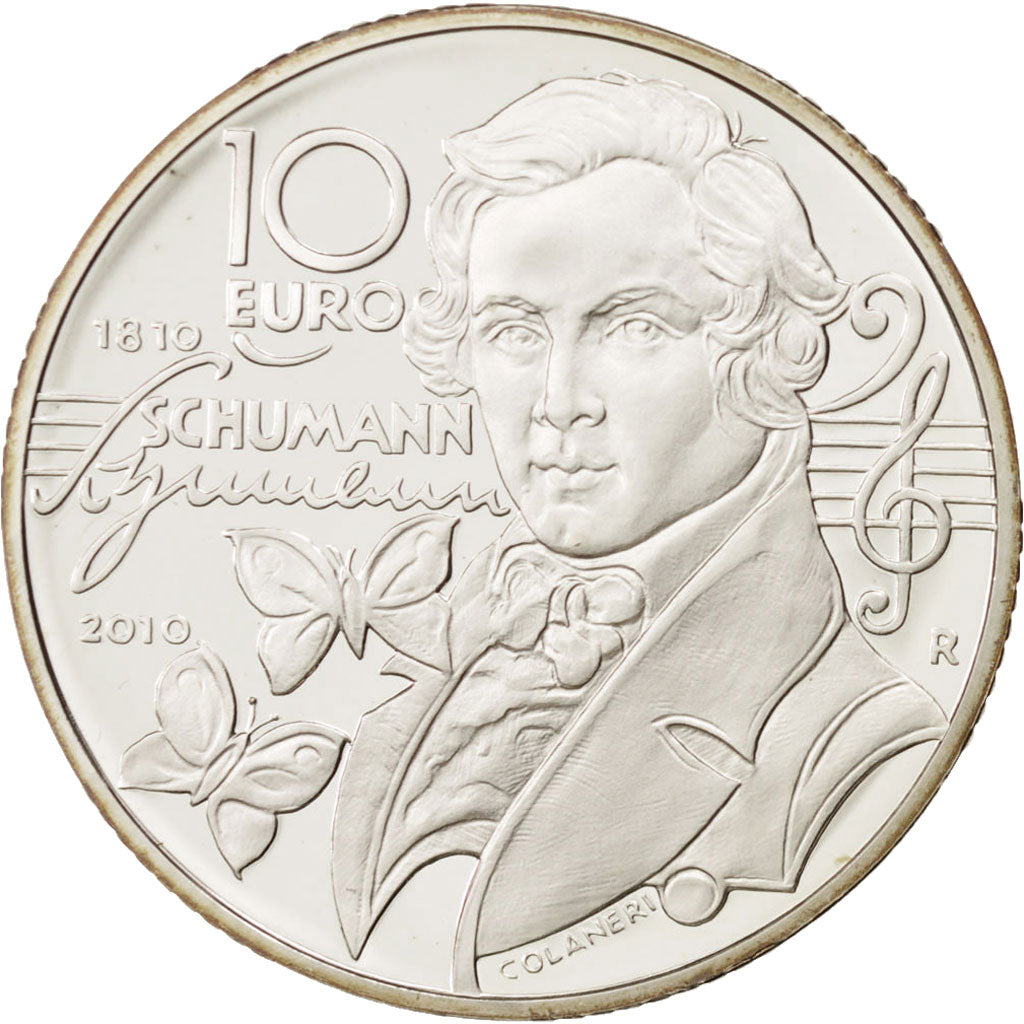 San Marino, 10 Euro, 2010, Silver, Schumann, KM:497