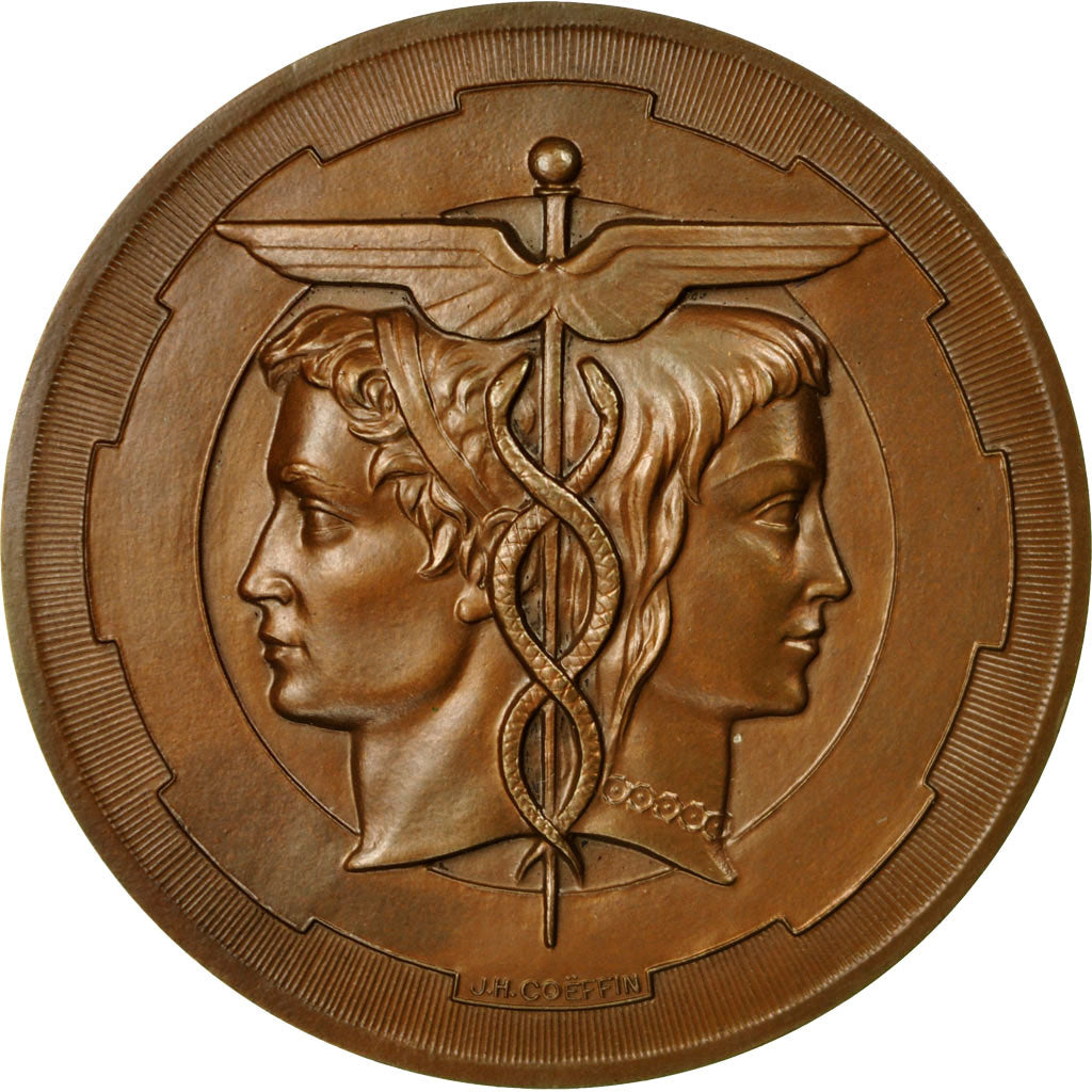 Francia, medalla, Ecole Supérieure de Commerce, 1989, Coeffin, FDC, Bronce