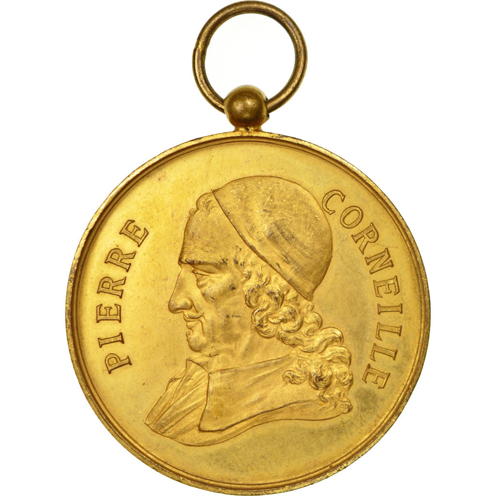 Francia, medalla, Bicentenaire du décès de Pierre Corneille, Rouen, 1884