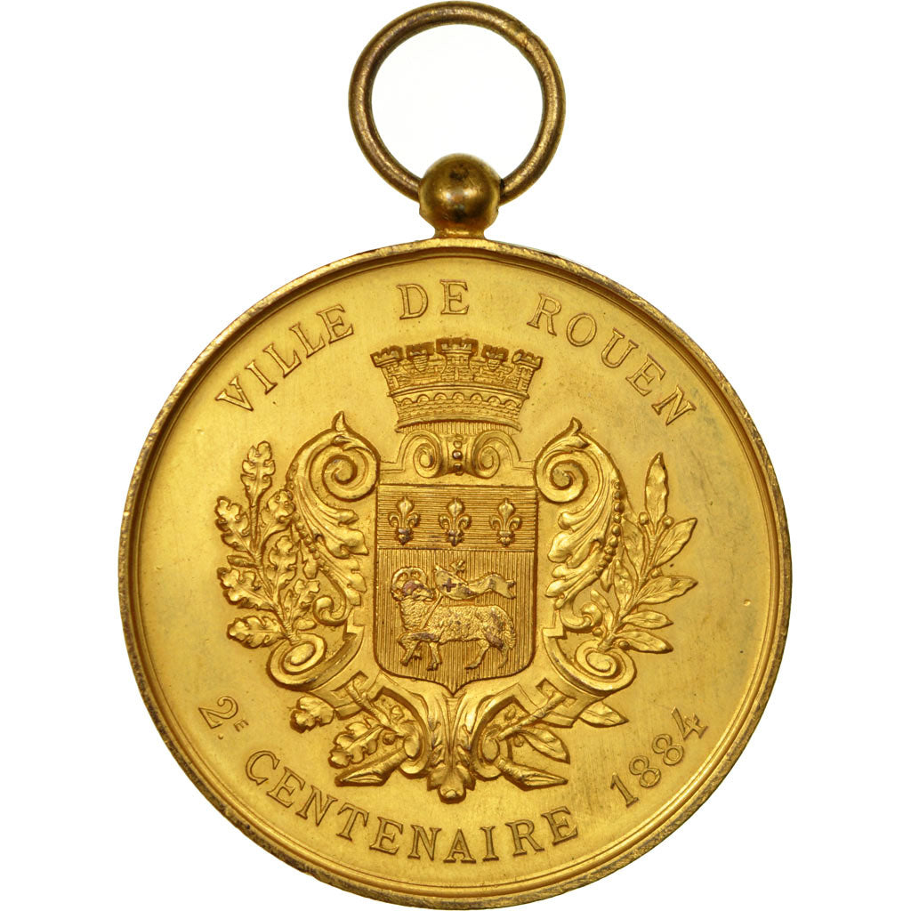 Francia, medalla, Bicentenaire du décès de Pierre Corneille, Rouen, 1884
