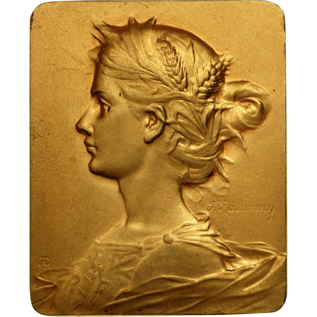Francia, medalla, Troisième République, Marianne, Rasumny, MBC+, Bronce dorado