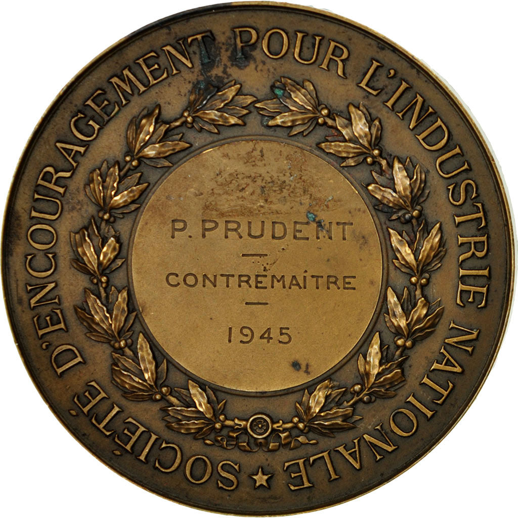 Francia, medalla, Société d'encouragement pour l'industrie nationale, 1945