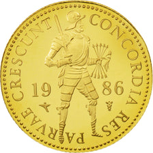 Coin, Netherlands, Beatrix, Ducat, 1986, St. Petersburg, MS(65-70), Gold