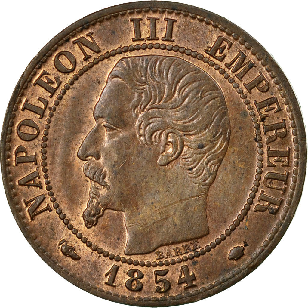 Moneda, Francia, Napoleon III, Napoléon III, Centime, 1854, Marseille, EBC