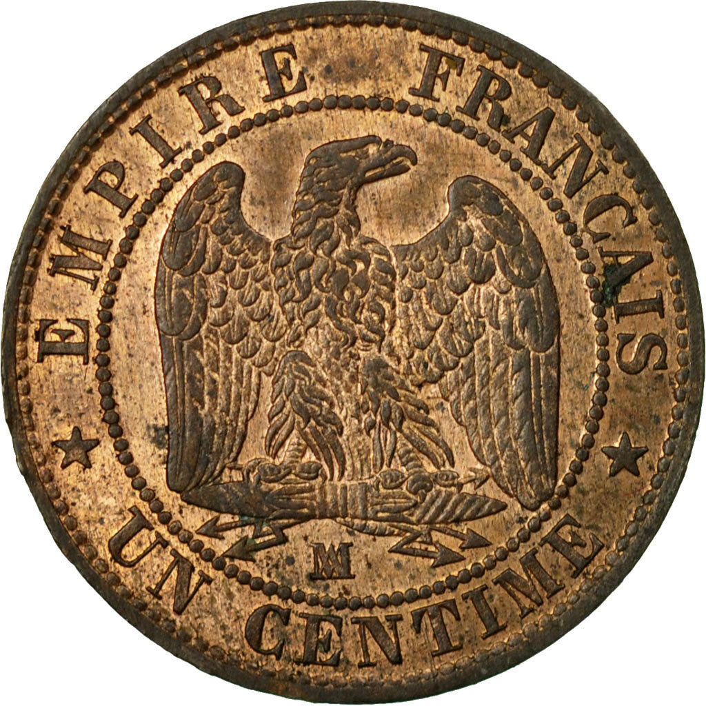Moneda, Francia, Napoleon III, Napoléon III, Centime, 1854, Marseille, EBC