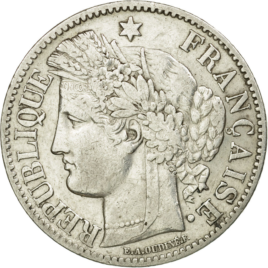 Coin, France, Cérès, 2 Francs, 1870, Paris, EF(40-45), Silver, KM:817.1