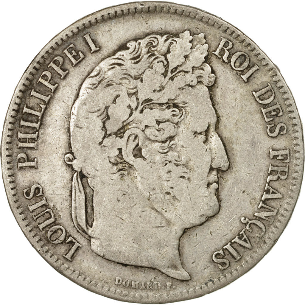 Coin, France, Louis-Philippe, 5 Francs, 1836, Marseille, VF(30-35), Silver