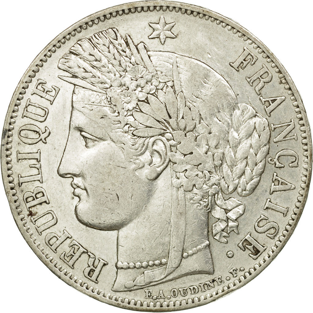 Coin, France, Cérès, 5 Francs, 1850, Paris, AU(50-53), Silver, KM:761.1