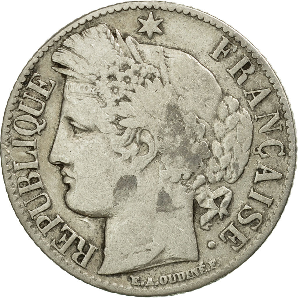 Moneta, Francia, Cérès, Franc, 1888, Paris, MB+, Argento, KM:822.1