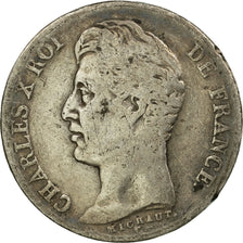 Münze, Frankreich, Charles X, Franc, 1828, Lille, S, Silber, KM:724.13