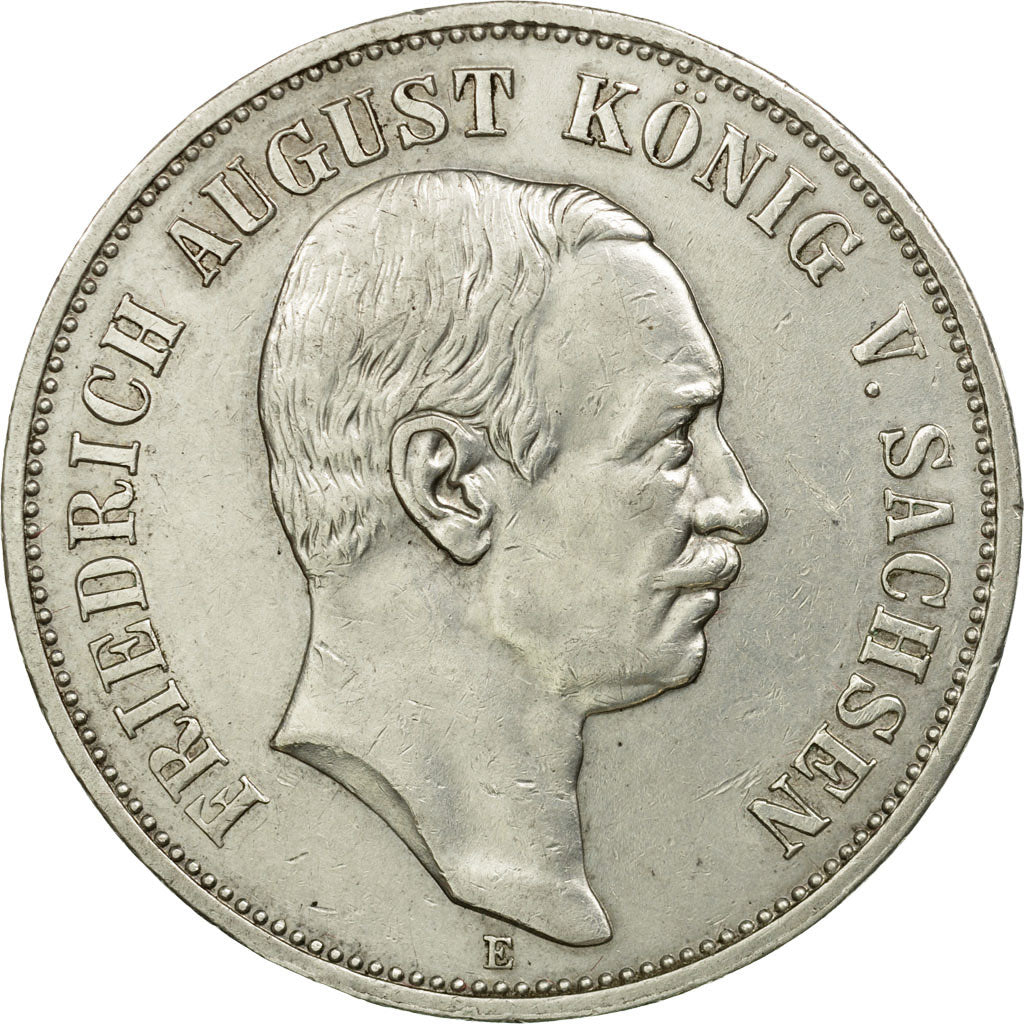 Coin, German States, SAXONY-ALBERTINE, Friedrich August III, 5 Mark, 1914