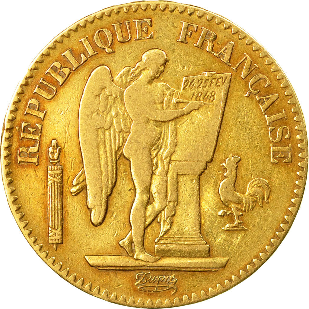 Coin, France, Génie, 20 Francs, 1849, Paris, VF(30-35), Gold, KM:757