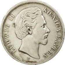 Moneta, Stati tedeschi, BAVARIA, Ludwig II, 5 Mark, 1875, Munich, MB+, Argento