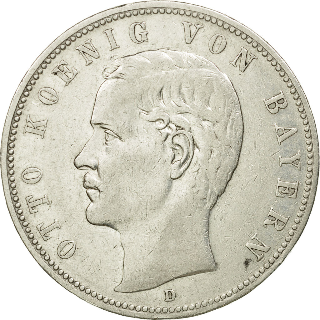 Coin, German States, BAVARIA, Otto, 5 Mark, 1903, Munich, EF(40-45), Silver