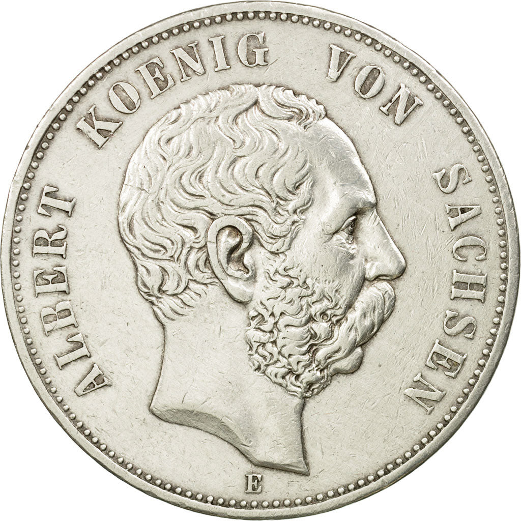 Coin, German States, SAXONY-ALBERTINE, Albert, 5 Mark, 1900, Muldenhütten