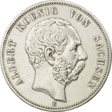 Coin, German States, SAXONY-ALBERTINE, Albert, 5 Mark, 1900, Muldenhütten