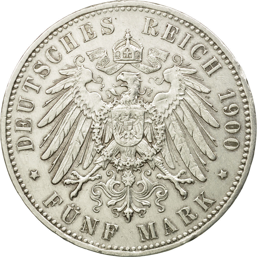 Coin, German States, SAXONY-ALBERTINE, Albert, 5 Mark, 1900, Muldenhütten