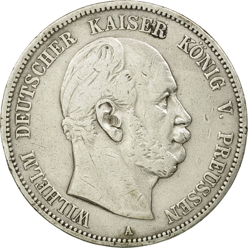 Coin, German States, PRUSSIA, Wilhelm I, 5 Mark, 1876, Berlin, VF(30-35)