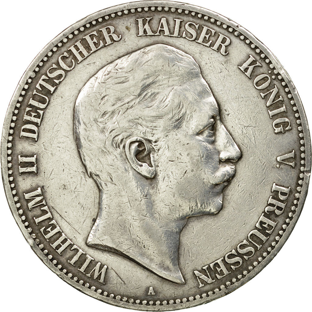 Coin, German States, PRUSSIA, Wilhelm II, 5 Mark, 1904, Berlin, EF(40-45)