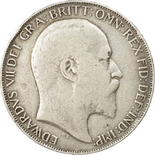 Coin, Great Britain, Edward VII, Crown, 1902, VF(20-25), Silver, KM:803
