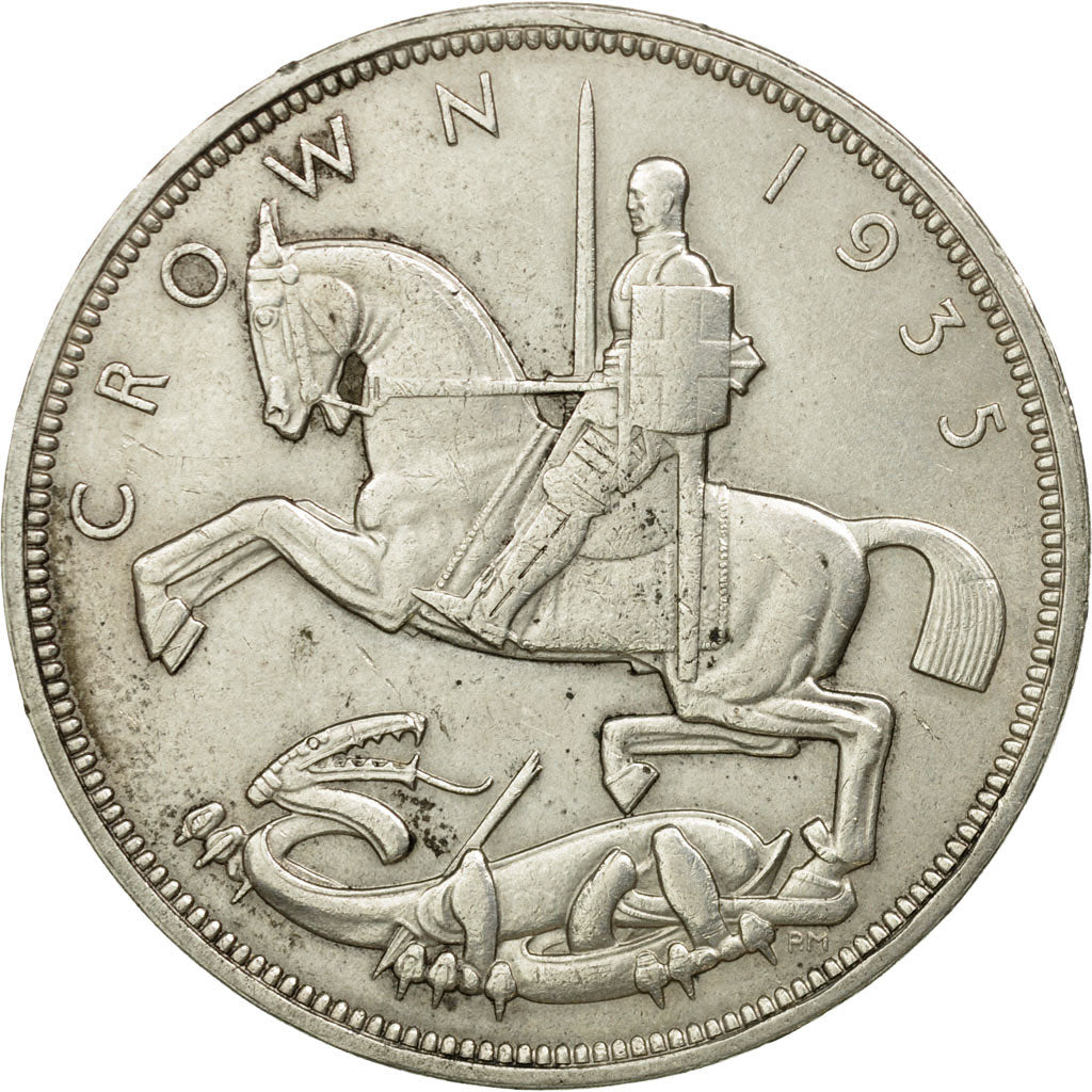 Coin, Great Britain, George V, Crown, 1935, AU(50-53), Silver, KM:842