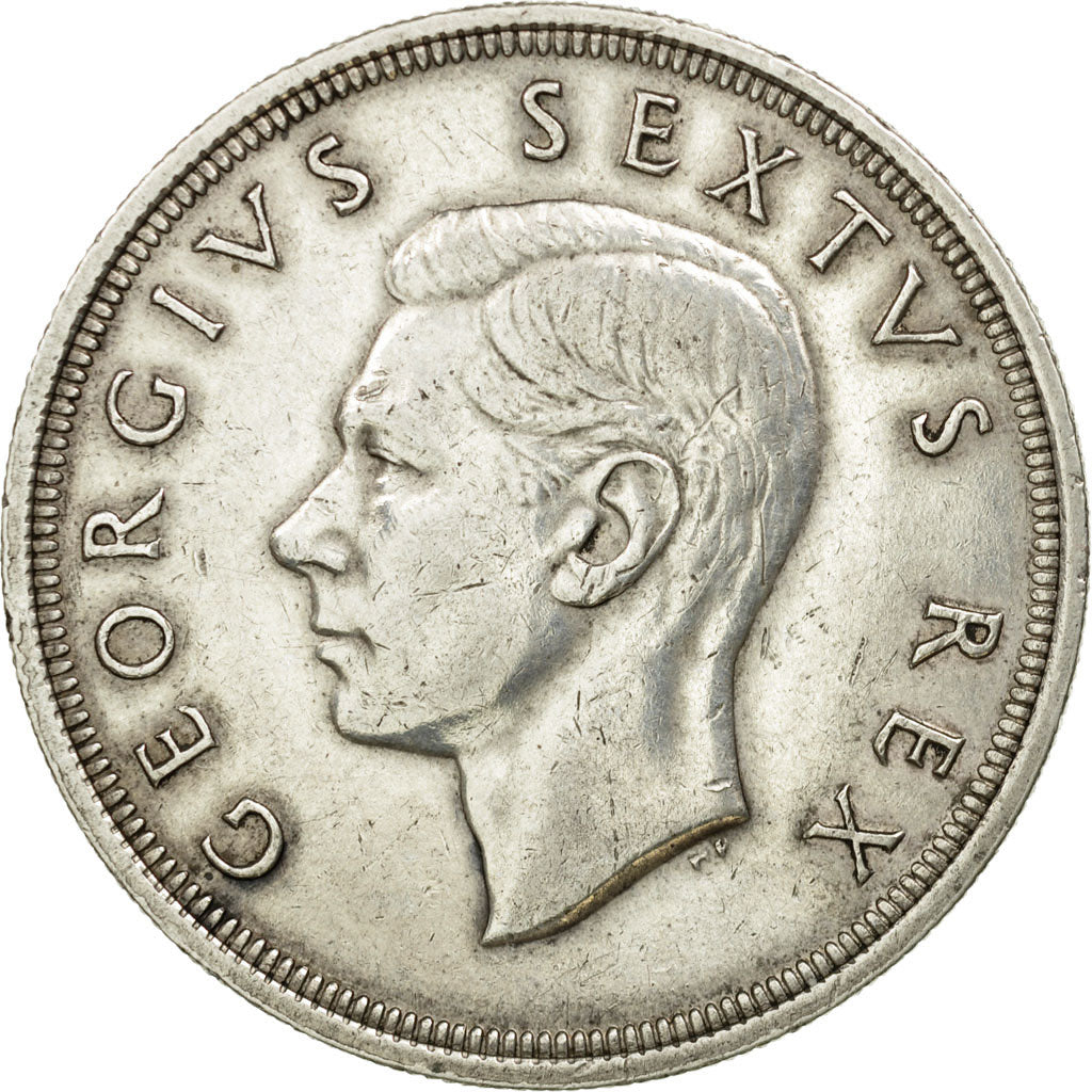 Coin, South Africa, George VI, 5 Shillings, 1948, Pretoria, AU(55-58), Silver