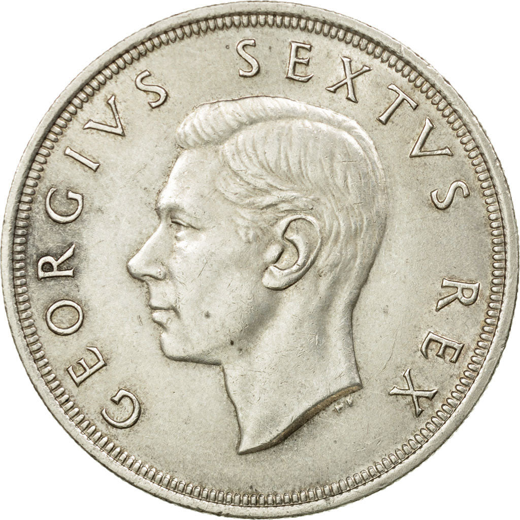 Münze, Südafrika, George VI, 5 Shillings, 1952, Pretoria, VZ+, Silber, KM:41