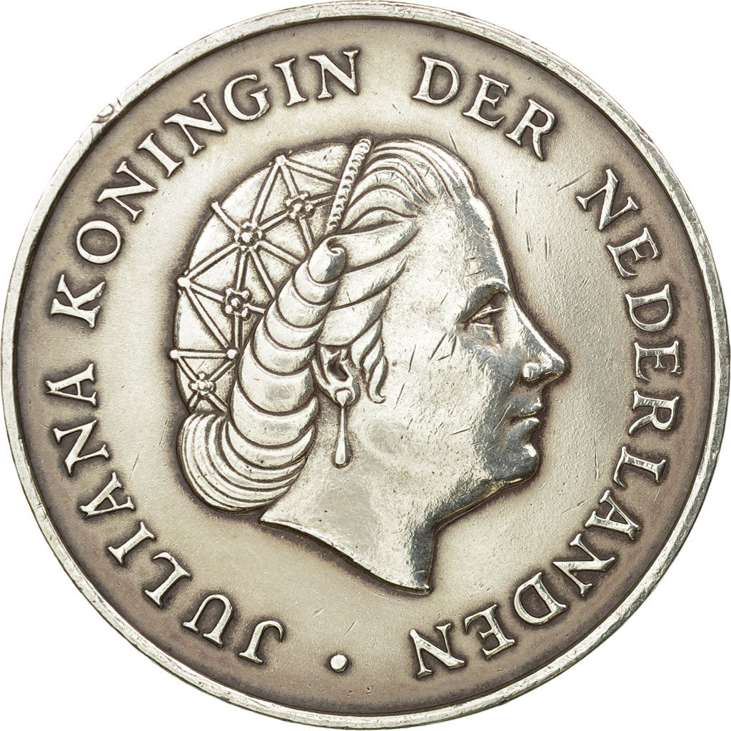Munten, Nederlandse Antillen, Juliana, 2-1/2 Gulden, 1964, PR, Zilver, KM:7