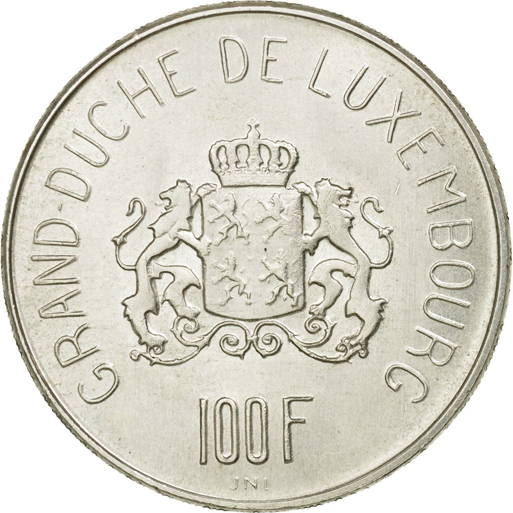 Coin, Luxembourg, Charlotte, 100 Francs, 1963, MS(63), Silver, KM:52