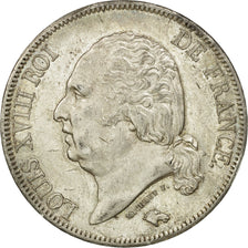 Munten, Frankrijk, Louis XVIII, Louis XVIII, 5 Francs, 1821, Paris, PR, Zilver