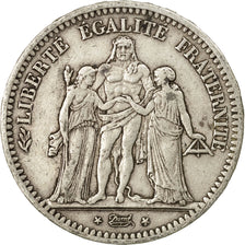 Moneta, Francia, Hercule, 5 Francs, 1849, Paris, BB, Argento, KM:756.1