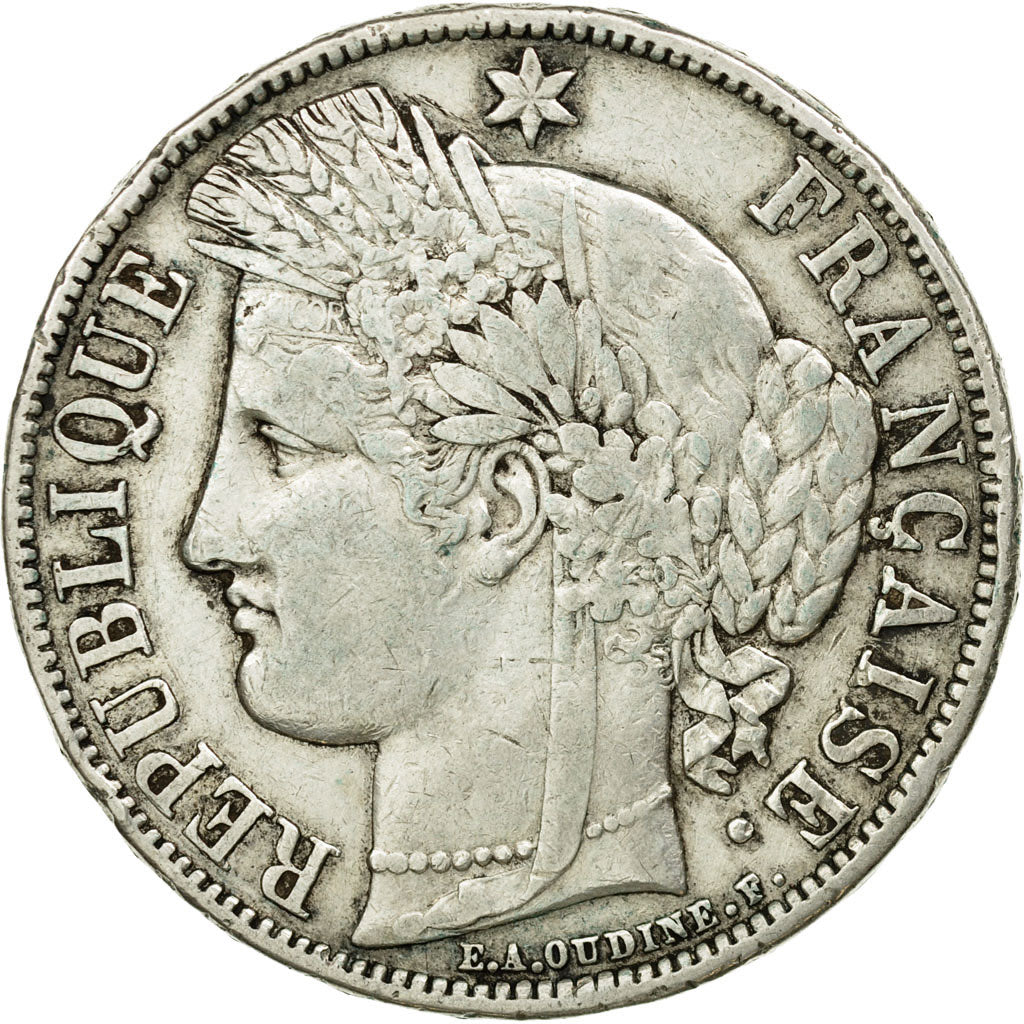 Coin, France, Cérès, 5 Francs, 1870, Paris, EF(40-45), Silver, KM:819