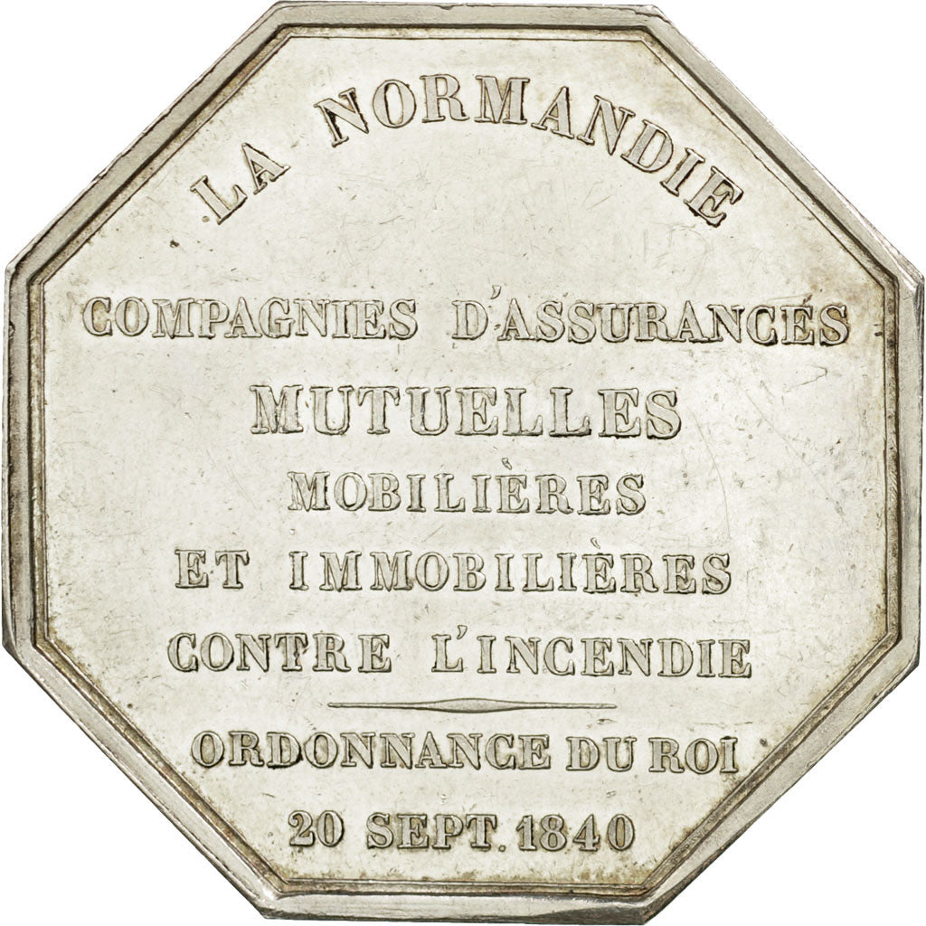 Francia, Token, Normandie, Compagnie d'Assurances Mutuelles, 1840, Depaulis