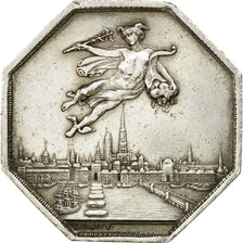 France, Token, Chambre de Commerce de Rouen, 1802, Lecomte, AU(55-58), Silver