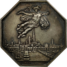 France, Token, Chambre de Commerce de Rouen, 1802, Lecomte, AU(50-53), Silvered