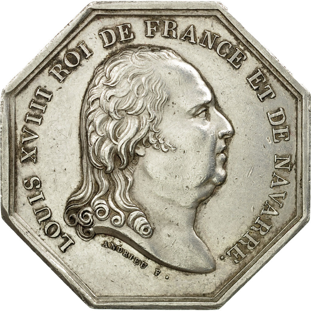 France, Token, Louis XVIII, Chambre de Commerce de Dieppe, 1809, Andrieu