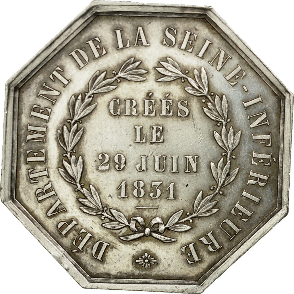 France, Token, Conseil d'Hygiène de la Seine-Inférieure, 1880, Noël