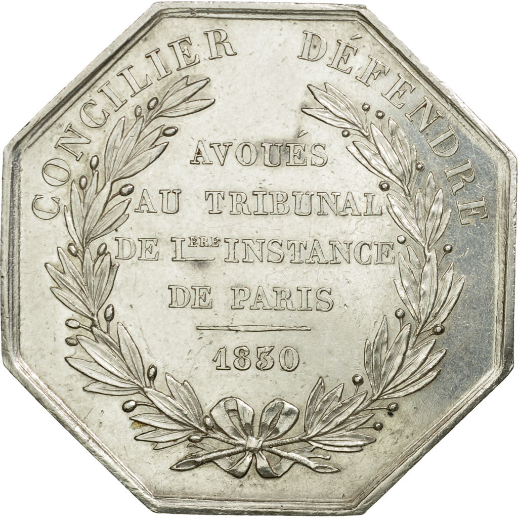 France, Token, Louis-Philippe, Tribunal de Paris, 1830, Domard, MS(60-62)
