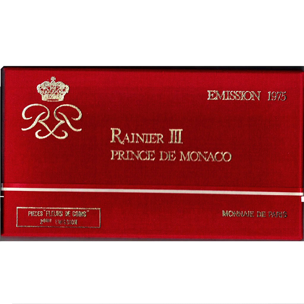 Monaco, Rainier III, Mint Set, 1975