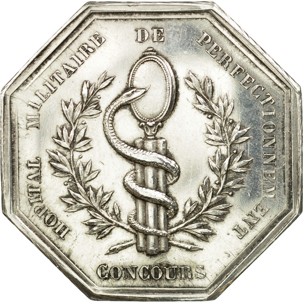 France, Token, Louis-Philippe, Hôpital Militaire, Caqué, MS(60-62), Silver