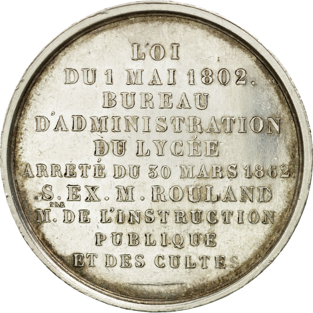 France, Token, Napoléon III, Administration du Lycée, 1862, Depaulis
