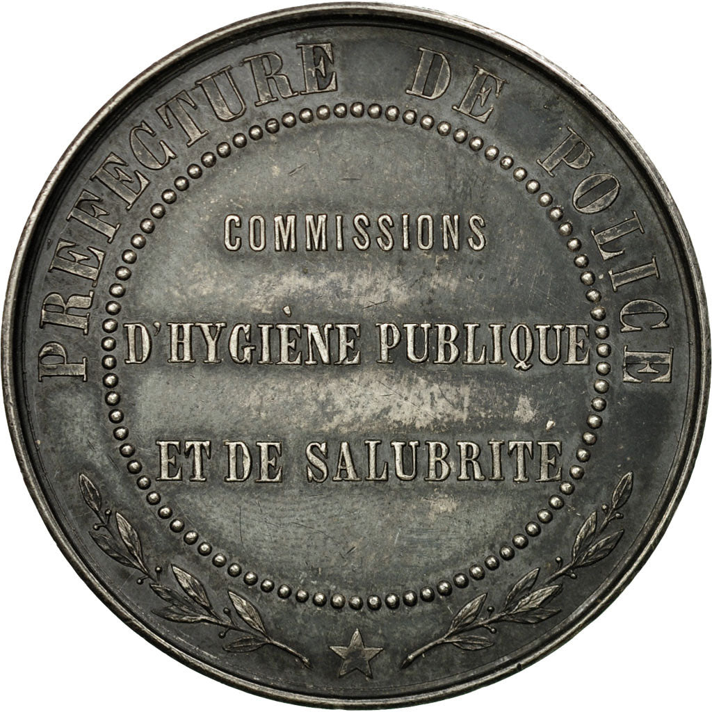 France, Token, Commission d'Hygiène Publique, Oudiné, MS(60-62), Silver