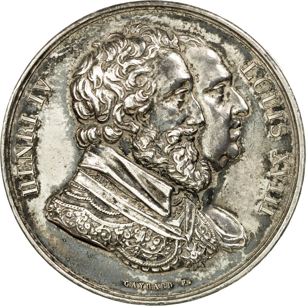 France, Token, Louis XVIII, Rétablissement de la statue d'Henri IV, 1817