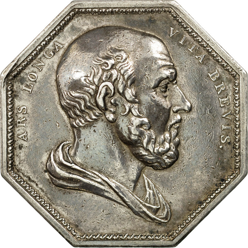 France, Token, Société médicale de paris, 1796, AU(50-53), Silver