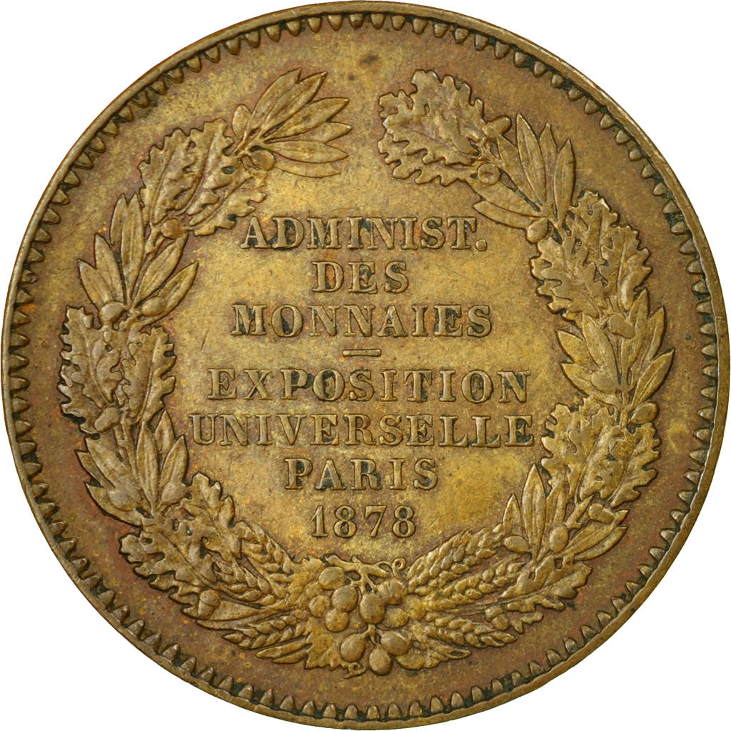 Francia, Token, Monnaie de Paris, Exposition Universelle, 1878, Barre, EBC