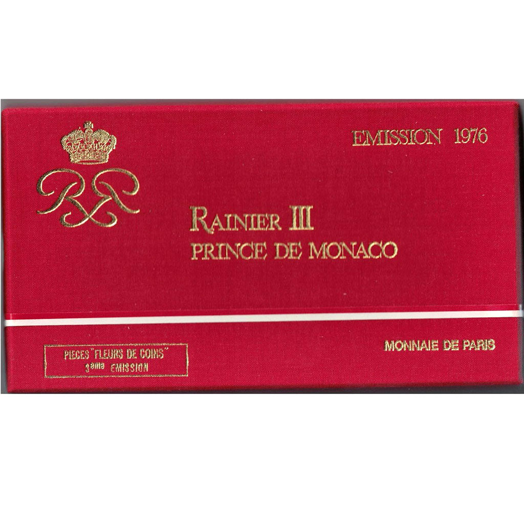 Monaco, Rainier III, Mint Set, 1976